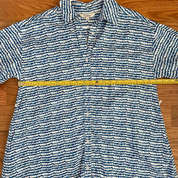 Tucker NYC Safari Button-Up Midi Shirt Dress Womens Small Cobalt Blue No Belt - Picture 9 of 11